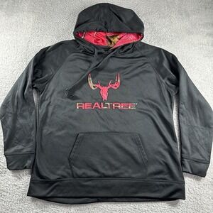 Real Tree Hoodie Womens XL Black Pink Camo‎ Outdoors Hunting Camping